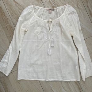 White linen top